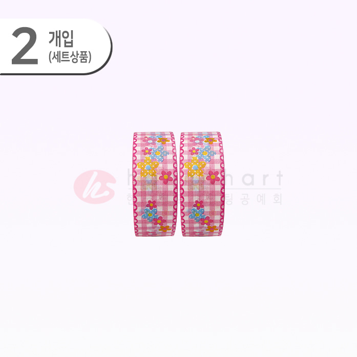 2호 체크 꽃 와시 테이프(2개입)특가판매