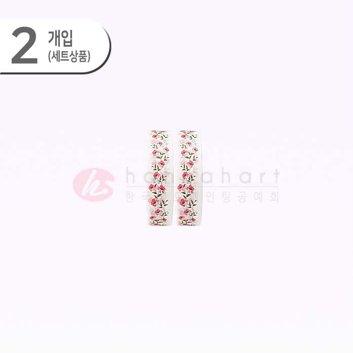 6호 핑크 꽃 와시 테이프(2개입)특가판매